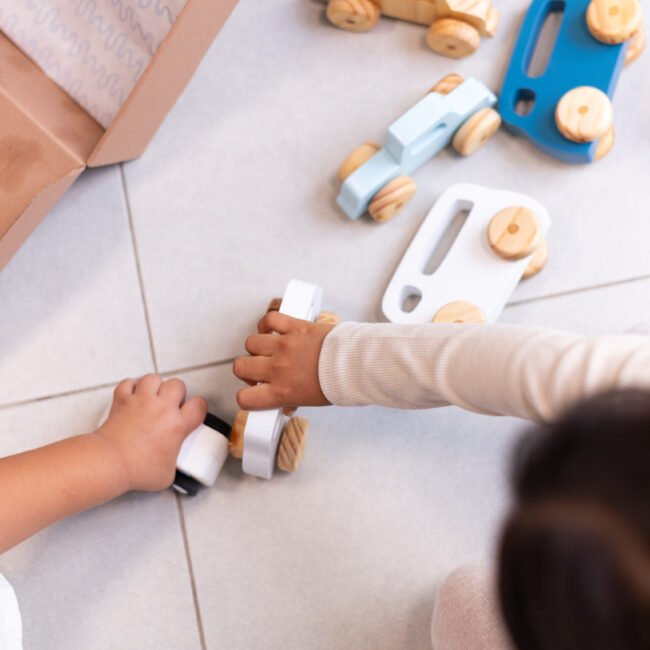 Set de 3 - Carritos de madera