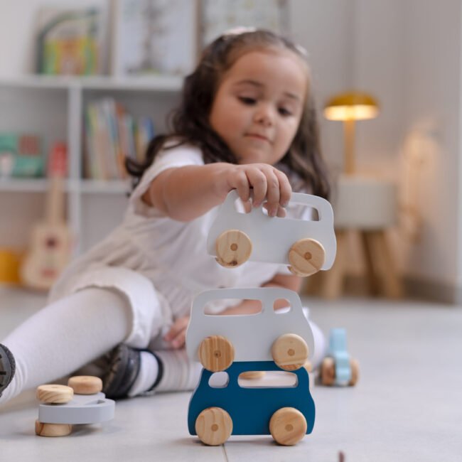 Set de 3 - Carritos de madera