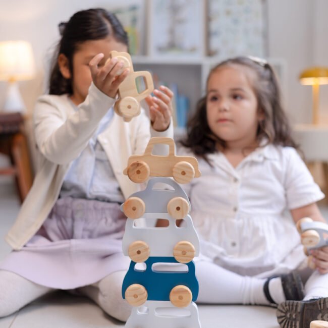 Set de 3 - Carritos de madera