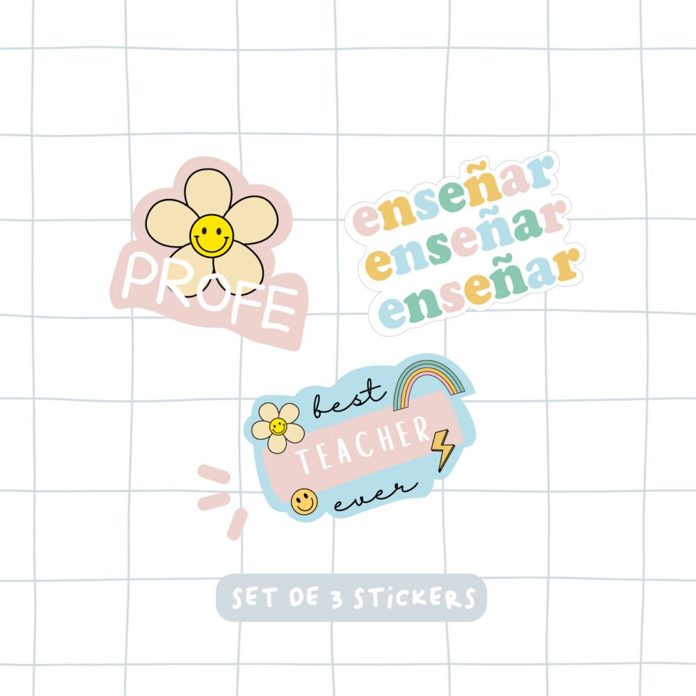 Set de 3 stickers - Teacher