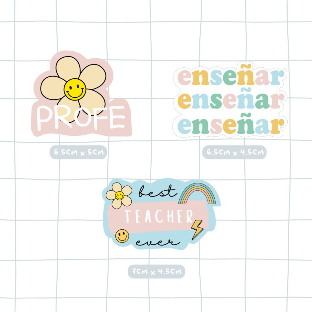 Set de 3 stickers - Teacher - Imagen 2